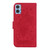 For Motorola Moto E22/E22i Butterfly Rose Embossed Leather Phone Case(Red)
