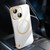 For iPhone 14 Electroplating Frameless Magsafe Magnetic PC Phone Case(Gold)