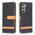 For Samsung Galaxy S23 5G Color Block Denim Texture Leather Phone Case(Black) For Samsung Galaxy S23 5G Color Block Denim Texture Leather Phone Case(Black)