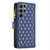 For Samsung Galaxy S23 Ultra 5G Diamond Lattice Zipper Wallet Leather Flip Phone Case(Blue)