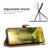 For Samsung Galaxy S23+ 5G Color Block Denim Texture Leather Phone Case(Black)