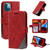 For iPhone 14 Plus Skin Feel Splicing Leather Phone Case(Red)