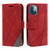 For iPhone 14 Skin Feel Splicing Leather Phone Case(Red)