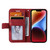 For iPhone 14 Skin Feel Splicing Leather Phone Case(Red)