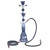 021-1015 Double Tube Glass Hookah (Black)