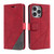 For iPhone 14 Pro Max Skin Feel Splicing Leather Phone Case(Red)