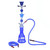 021-1015 Double Tube Glass Hookah (Blue)