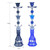 021-1015 Double Tube Glass Hookah (Blue)