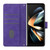 For Samsung Galaxy Z Fold3 5G Crossbody 3D Embossed Flip Leather Phone Case(Purple)