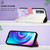 For TCL 30 5G/30+ 5G PT003 Marble Pattern Flip Leather Phone Case(White Purple LS006)
