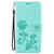 For Samsung Galaxy A73 5G Rose Embossed Flip PU Leather Phone Case(Green)