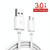 65W Dual PD Type-C + 3 x USB Multi Port Charger with 3A USB to Micro USB Data Cable, UK Plug(White)