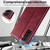 For Samsung Galaxy S21+ 5G LC.IMEEKE RFID Anti-theft Leather Phone Case(Red)