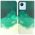 For Realme C30 Watercolor Pattern Flip Leather Phone Case(Cyan Green)