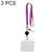 3 PCS TZ-003 Transparent PVC Horizontal ID Card Holder Badge(Horizontal Purple)