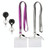 3 PCS TZ-003 Transparent PVC Horizontal ID Card Holder Badge(Horizontal Purple)