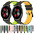 For Garmin Venu 2 Plus 20mm Two-Color Porous Silicone Watch Band(Black+White)