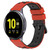 For Samsung Galaxy Watch Active2 44mm 20mm Two-Color Porous Silicone Watch Band(Red+Black)