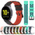 For Samsung Galaxy Watch Active2 44mm 20mm Two-Color Porous Silicone Watch Band(Red+Black)