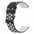 For Amazfit Pop 20mm Two-Color Porous Silicone Watch Band(Black+White)
