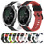 For Garmin Forerunner 645 Music 20mm Two-Color Silicone Watch Band(Black+Grey)