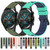 For Huawei GT2 46mm 22mm Two-Color Porous Silicone Watch Band(Lime Green+Blue)