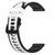 For Garmin Forerunner 645 Music 20mm Two-Color Silicone Watch Band(White+Black)