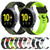 For Samsung Galaxy Watch Active2 40mm 20mm Two-Color Silicone Watch Band(Midnight Blue + White)