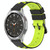 For Samsung  Galaxy Watch4 Classic 46mm 20mm Two-Color Porous Silicone Watch Band(Black+Lime Green)