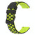 For Samsung  Galaxy Watch4 Classic 46mm 20mm Two-Color Porous Silicone Watch Band(Black+Lime Green)