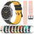 For Samsung  Galaxy Watch4 Classic 46mm 20mm Two-Color Porous Silicone Watch Band(Black+Lime Green)