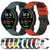 For Xiaomi MI Watch Color 22mm Two-Color Porous Silicone Watch Band(Black+White)