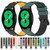 For Samsung Galaxy Watch4 44mm 20mm Two-Color Porous Silicone Watch Band(Pink+White)
