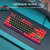 FOREV FV-301 87-keys Blue Axis Mechanical Gaming Keyboard, Cable Length: 1.6m(White Blue)