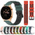 For Honor Watch GS 3 22mm Two-Color Porous Silicone Watch Band(Olive Green+Black)