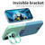 For iPhone 13 Pro Max Contrasting Colors Invisible Holder Phone Case(Mint Green Blue)