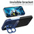For iPhone 14 Contrasting Colors Invisible Holder Phone Case(Dark Black Blue)
