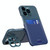 For iPhone 13 Pro Contrasting Colors Invisible Holder Phone Case(Sapphire Green)