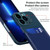 For iPhone 13 Pro Contrasting Colors Invisible Holder Phone Case(Sapphire Green)