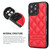 For iPhone 11 Diamond Pattern Leather Phone Case(Red)