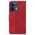 For OPPO Reno8 Geometric Embossed Flip Leather Phone Case(Red)