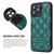 For iPhone 11 Pro Diamond Pattern Leather Phone Case(Green)