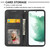 For Samsung Galaxy S22 5G Cubic Grid Calf Texture Magnetic Closure Leather Phone Case(Black)