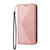 For Samsung Galaxy A22 5G Cubic Grid Calf Texture Magnetic Closure Leather Phone Case(Rose Gold)