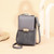 Women Shoulder Crossbody Bag Lock Small Square Bag Cell Phone Bag(Gray)