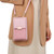 Women Shoulder Crossbody Bag Lock Small Square Bag Cell Phone Bag(Red)