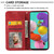 For Samsung Galaxy A51 4G Cubic Grid Calf Texture Magnetic Closure Leather Phone Case(Red)