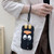 For iPhone 12 mini Wave Edge Big Duck Silicone Phone Case with Wristband(Black)