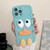 For iPhone 13 mini Wave Edge Big Duck Silicone Phone Case with Wristband(Blue) For iPhone 13 mini Wave Edge Big Duck Silicone Phone Case with Wristband(Blue)