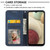 For Samsung Galaxy A32 4G Cubic Grid Calf Texture Magnetic Closure Leather Phone Case(Blue)